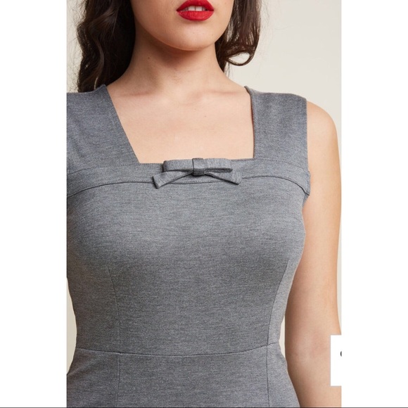 New ModCloth Gray Dress - Picture 5 of 6